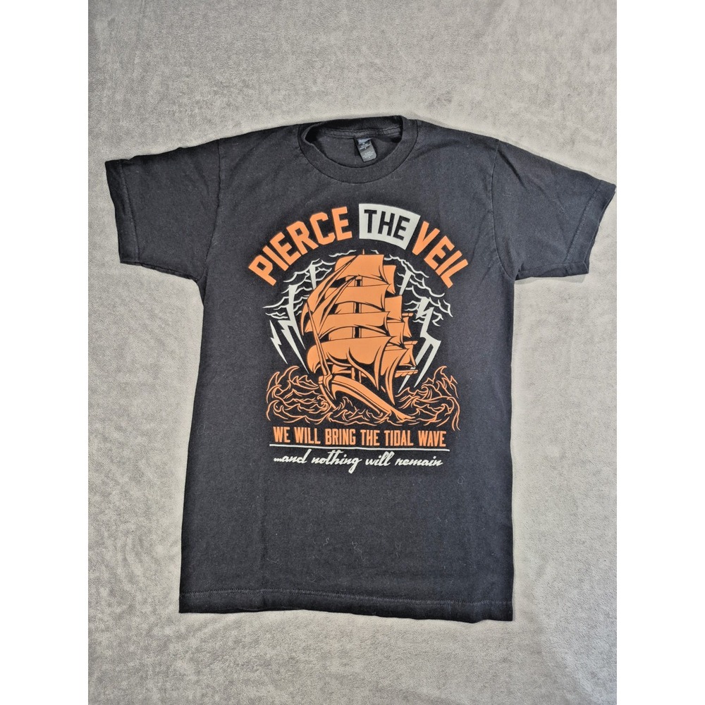 Pierce The Veil T-shirt We Will Bring The Tidal Wave Emo Black Small Grunge Rock